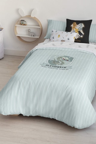 Dekbedovertrek Zwadderich Hedwig Harry Potter - Zeegroen en Wit