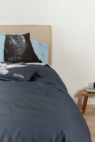 Katoenen Dekbedovertrek Harry Potter - 175 Draad/cm² - Donkerblauw en lichtblauw