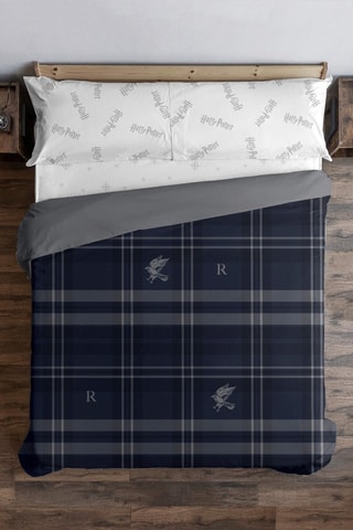 Katoenen Dekbedovertrek Ravenklauw Hedwig Harry Potter - 175 Draad/cm² - Blauw en grijs