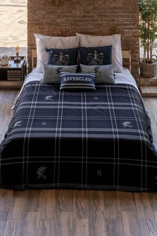 Katoenen Dekbedovertrek Ravenklauw Hedwig Harry Potter - 175 Draad/cm² - Blauw en grijs