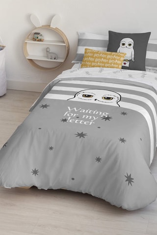 Dekbedovertrek Harry Potter - Grijs en Wit