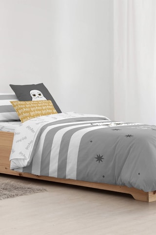 Dekbedovertrek Harry Potter - Grijs en Wit