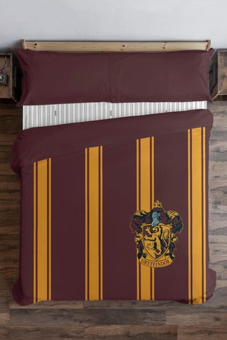 Dekbedovertrek Griffoendor Harry Potter - Bordeauxrood en okergeel