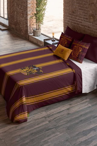 Dekbedovertrek Griffoendor Harry Potter - Bordeauxrood en okergeel