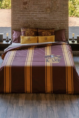 Dekbedovertrek Griffoendor Harry Potter - Bordeauxrood en okergeel