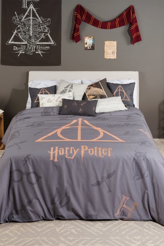 Dekbedovertrek Harry Potter - Grijs en Goudkleurig