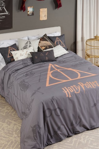 Dekbedovertrek Harry Potter - Grijs en Goudkleurig