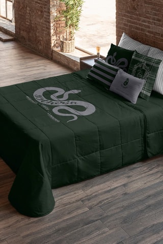 Dekbedovertrek Zwadderich Hedwig Harry Potter - Donkergroen en Wit