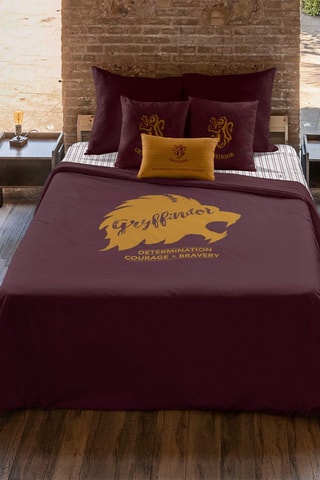 Dekbedovertrek Griffoendor Harry Potter - Bordeauxrood en okergeel