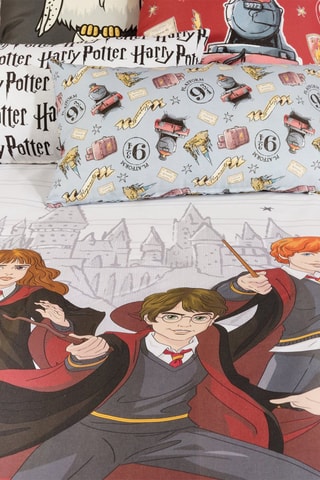 Housse de couette en coton 175 fils/cm² Harry, Ron et Hermione Harry Potter - Blanc