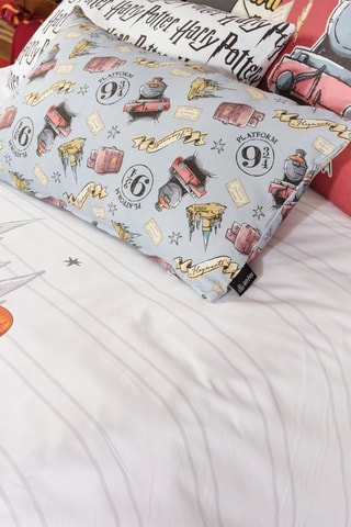 Housse de couette en coton 175 fils/cm² Harry, Ron et Hermione Harry Potter - Blanc