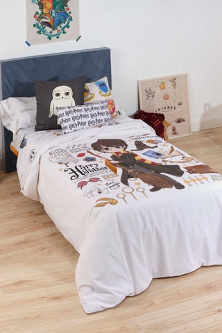 Housse de couette Harry Potter - Blanc et marron