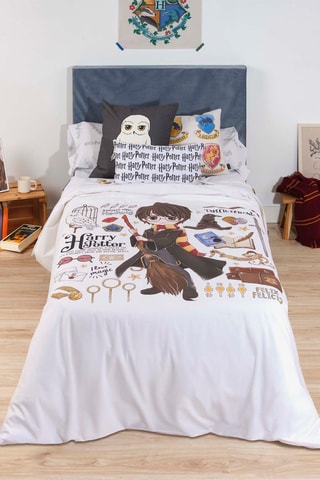 Housse de couette Harry Potter - Blanc et marron