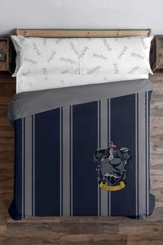 Katoenen Dekbedovertrek Ravenklauw Hedwig Harry Potter - 175 Draad/cm² - Blauw en grijs