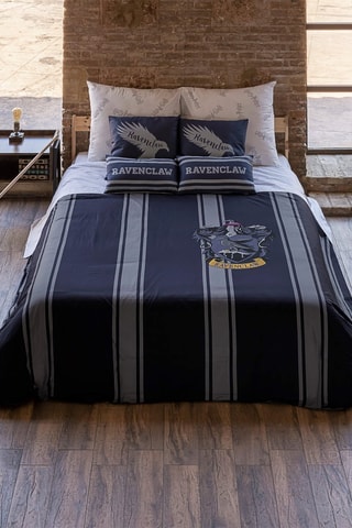Katoenen Dekbedovertrek Ravenklauw Hedwig Harry Potter - 175 Draad/cm² - Blauw en grijs