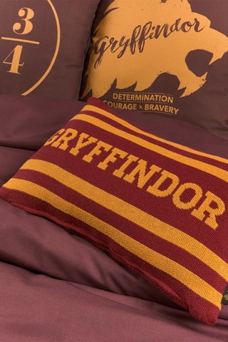 Katoenen Dekbedovertrek Griffoendor Harry Potter - 175 Draad/cm² - Bordeauxrood en goudkleurig