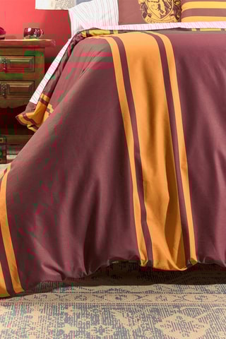 Katoenen Dekbedovertrek Griffoendor Harry Potter - 175 Draad/cm² - Bordeauxrood en goudkleurig