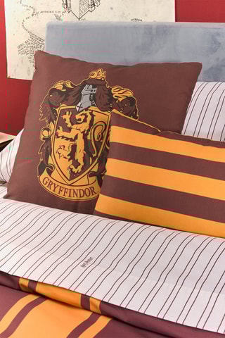 Katoenen Dekbedovertrek Griffoendor Harry Potter - 175 Draad/cm² - Bordeauxrood en goudkleurig