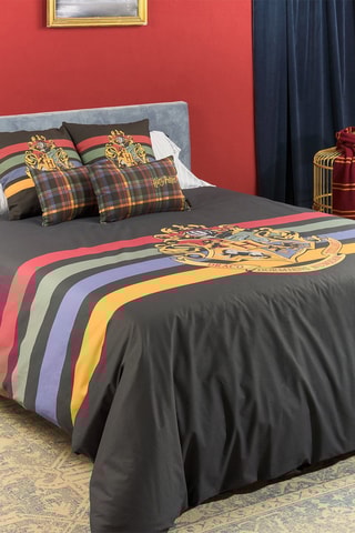 Katoenen Dekbedovertrek Harry Potter - 175 Draad/cm² - Grijs, rood en geel