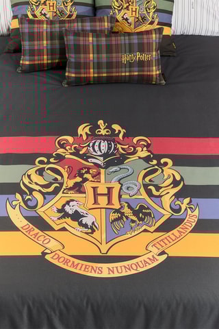 Katoenen Dekbedovertrek Harry Potter - 175 Draad/cm² - Grijs, rood en geel