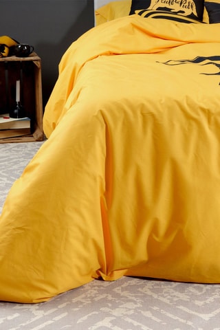 Katoenen Dekbedovertrek Huffelpuf Harry Potter - 175 Draad/cm² - Geel en zwart