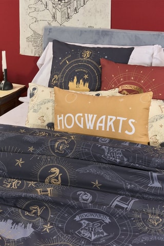 Katoenen Dekbedovertrek Harry Potter - 175 Draad/cm² - Zwart en grijs