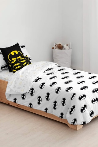 Housse de couette Batman La Ligue des Justiciers DC Comics - Blanc et noir