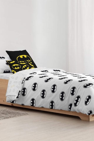Housse de couette Batman La Ligue des Justiciers DC Comics - Blanc et noir