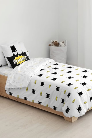 Housse de couette Batman La Ligue des Justiciers DC Comics - Blanc et noir