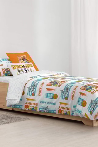Housse de couette Space Jam - Blanc et orange