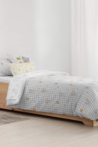 Housse de couette Tom et Jerry - Gris et blanc