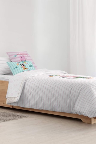 Housse de couette Peppa Pig - Blanc et rose