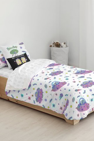 Housse de couette Rick et Morty - Blanc et rose