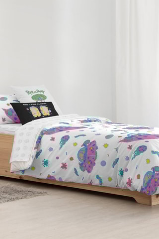 Housse de couette Rick et Morty - Blanc et rose