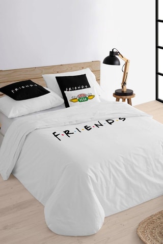 Housse de couette Friends - Blanc et noir