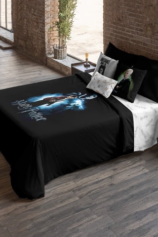Dekbedovertrek Harry en Voldemort Harry Potter - Zwart