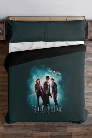 Dekbedovertrek Harry en Voldemort Harry Potter - Donkergrijs en Zwart