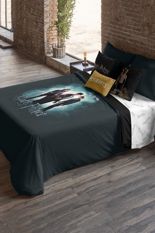 Dekbedovertrek Harry en Voldemort Harry Potter - Donkergrijs en Zwart