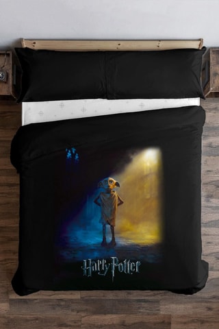 Housse de couette Dobby Harry Potter - Noir et bleu