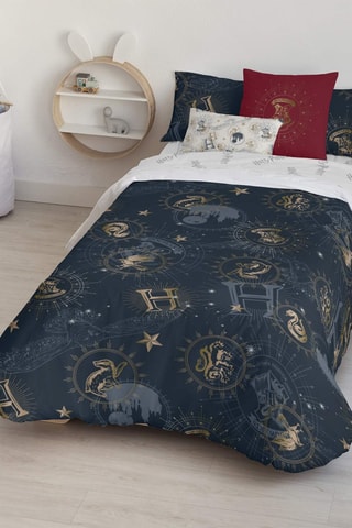 Dekbedovertrek Zweinstein Harry Potter - Donkerblauw