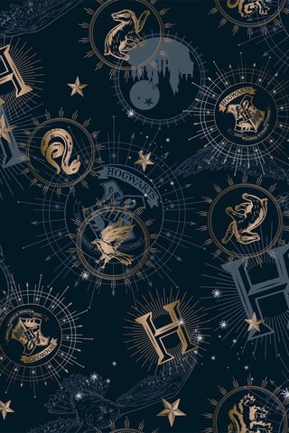 Dekbedovertrek Zweinstein Harry Potter - Donkerblauw