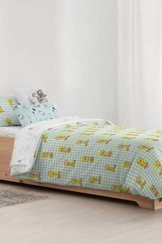 Housse de couette Titi Titi et Grosminet - Bleu ciel et blanc