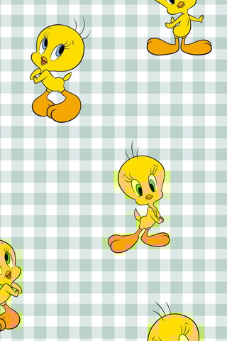 Housse de couette Titi Titi et Grosminet - Bleu ciel et blanc