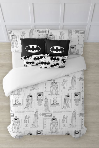 Housse de couette Batman La Ligue des Justiciers DC Comics - Blanc et noir