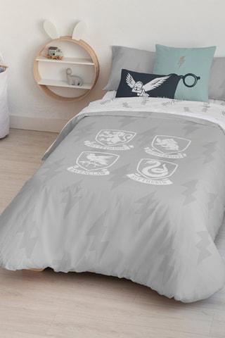 Dekbedovertrek Harry Potter - Grijs en Wit