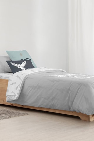 Dekbedovertrek Harry Potter - Grijs en Wit