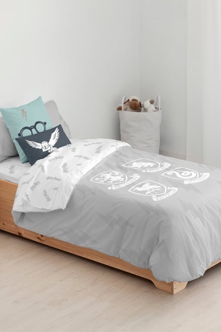 Dekbedovertrek Harry Potter - Grijs en Wit