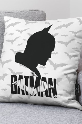 Housse de coussin Batman La Ligue des Justiciers DC Comics - Blanc et noir