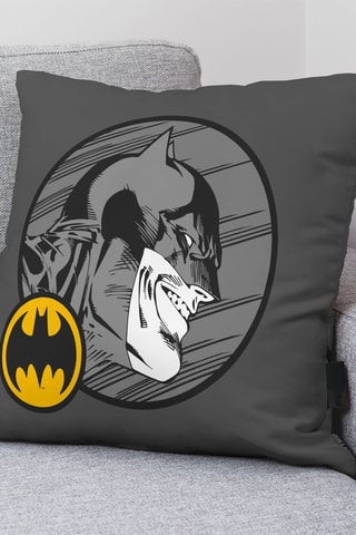 Housse de coussin Batman La Ligue des Justiciers DC Comics - Gris et jaune