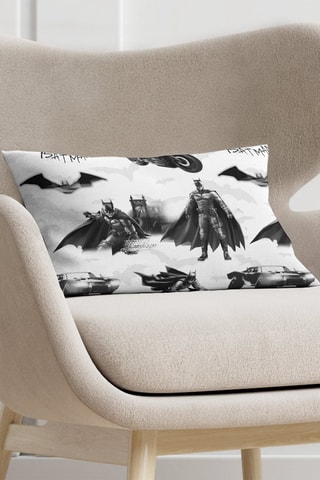 Housse de coussin Batman La Ligue des Justiciers DC Comics - Blanc et noir